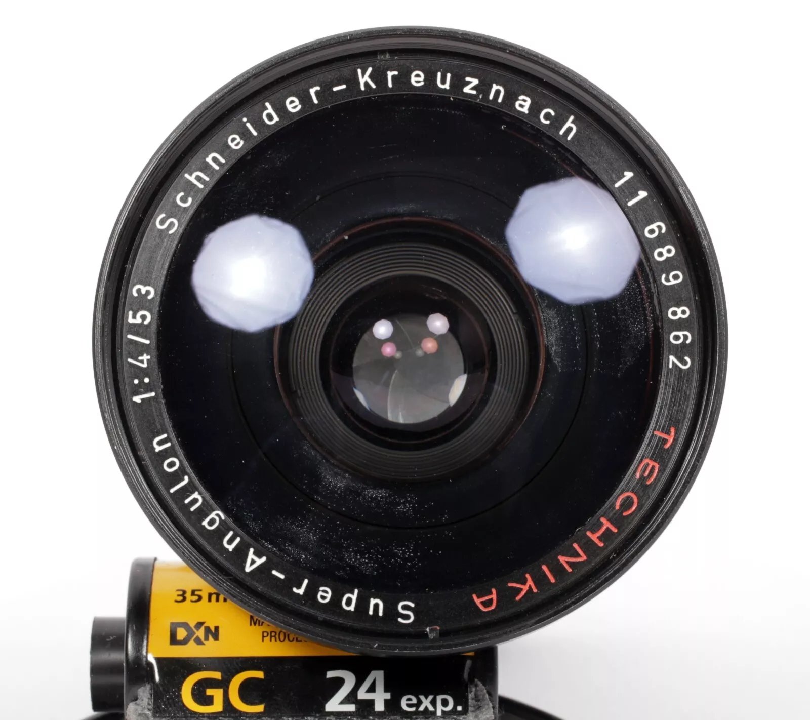 Schneider Super Angulon 53mm F4 Lens in compur #0 Shutter TECHNIKA
